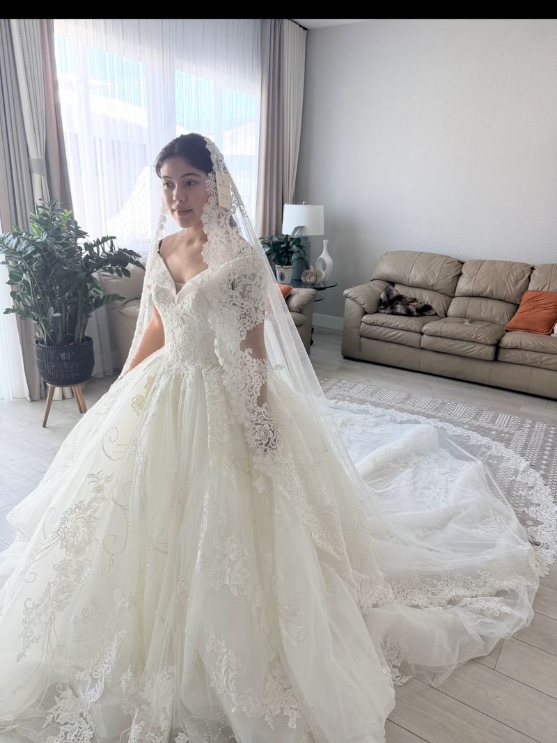 Liudmyla Kozyk in her Khrystyna Ivanusa gown