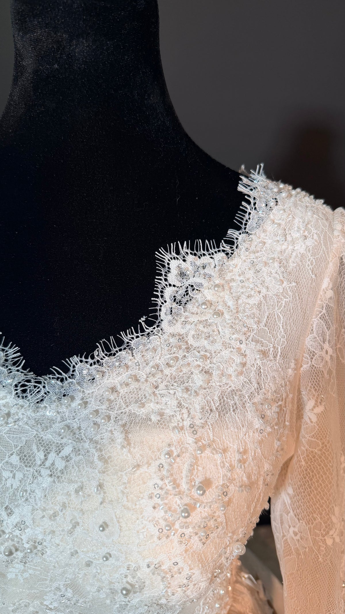 Wedding dress with sparkle lace — photograph 4 of 10