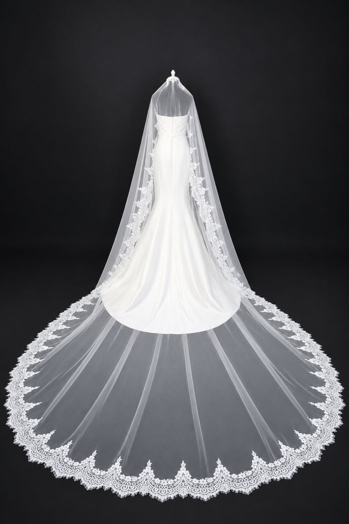 Cathedral Mantilla Veil, Soft Lace