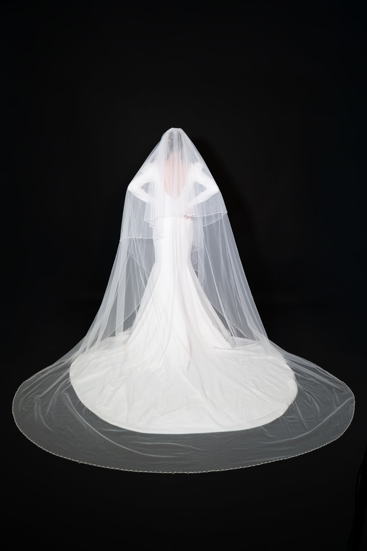 Blusher Veil with Crystal & Pearl — photograph 1 of 6