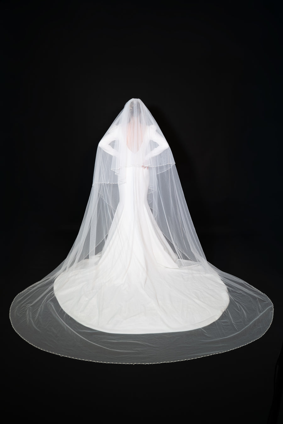 Blusher Veil with Crystal & Pearl